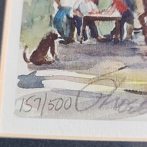 Vintage Signed Print 157/200 Phoebe DeVaughn Train Depot Small Town Georgia - Picture 4 of 6